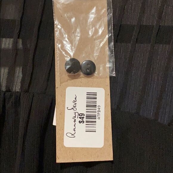 Do+Be black sheer lined blouse with arm ties - Picture 5 of 6